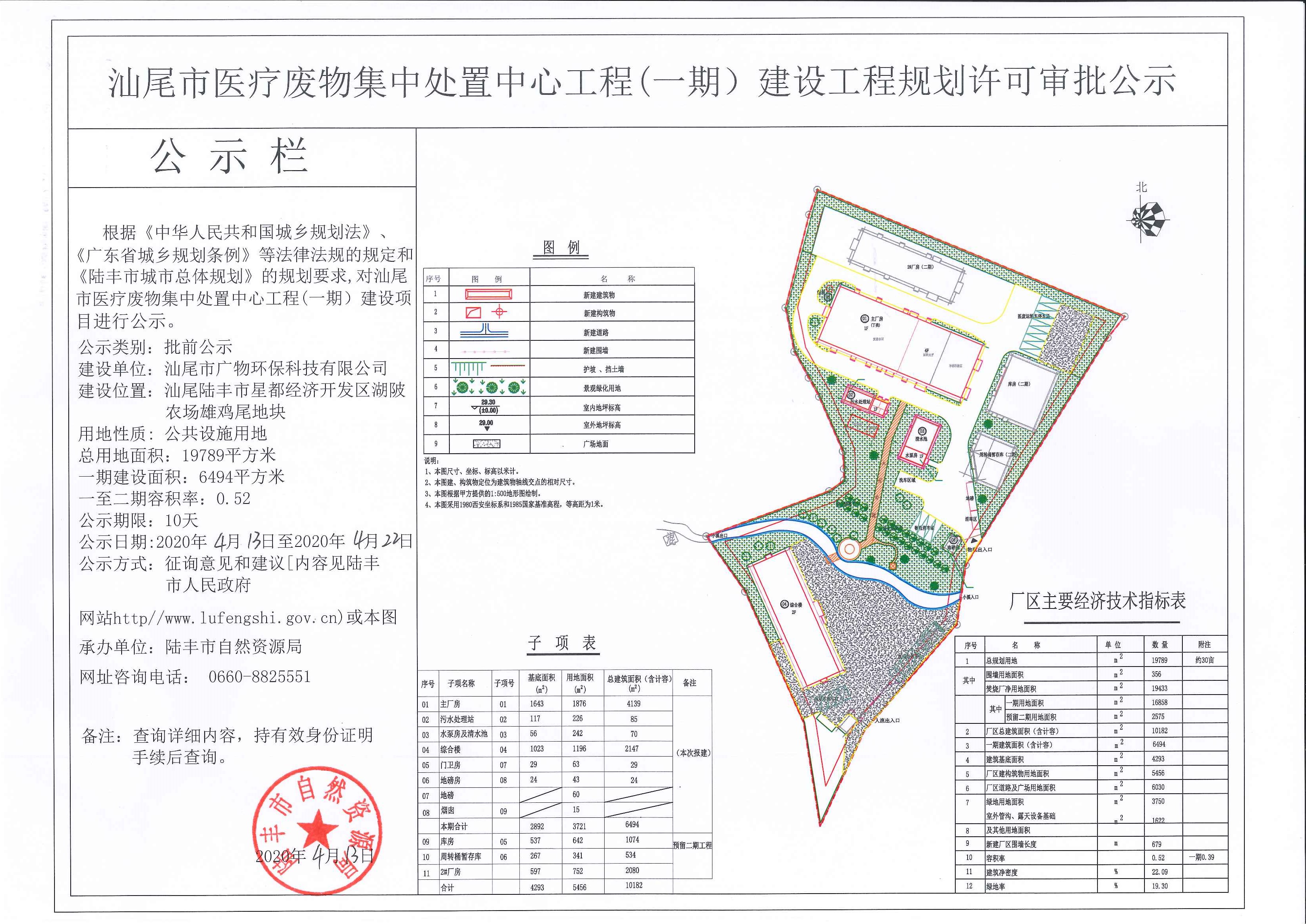 汕尾市醫療廢物集中處置中心工程（一期）建設工程規劃許可審批公示.jpg