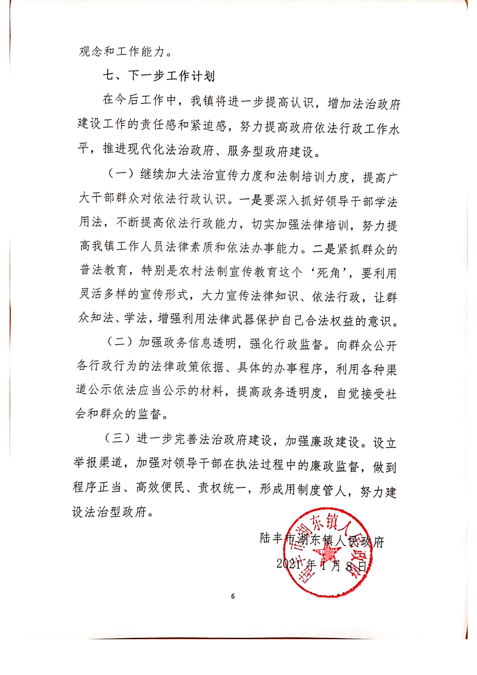 湖東鎮人民政府2020年法治政府建設年度報告_05.png