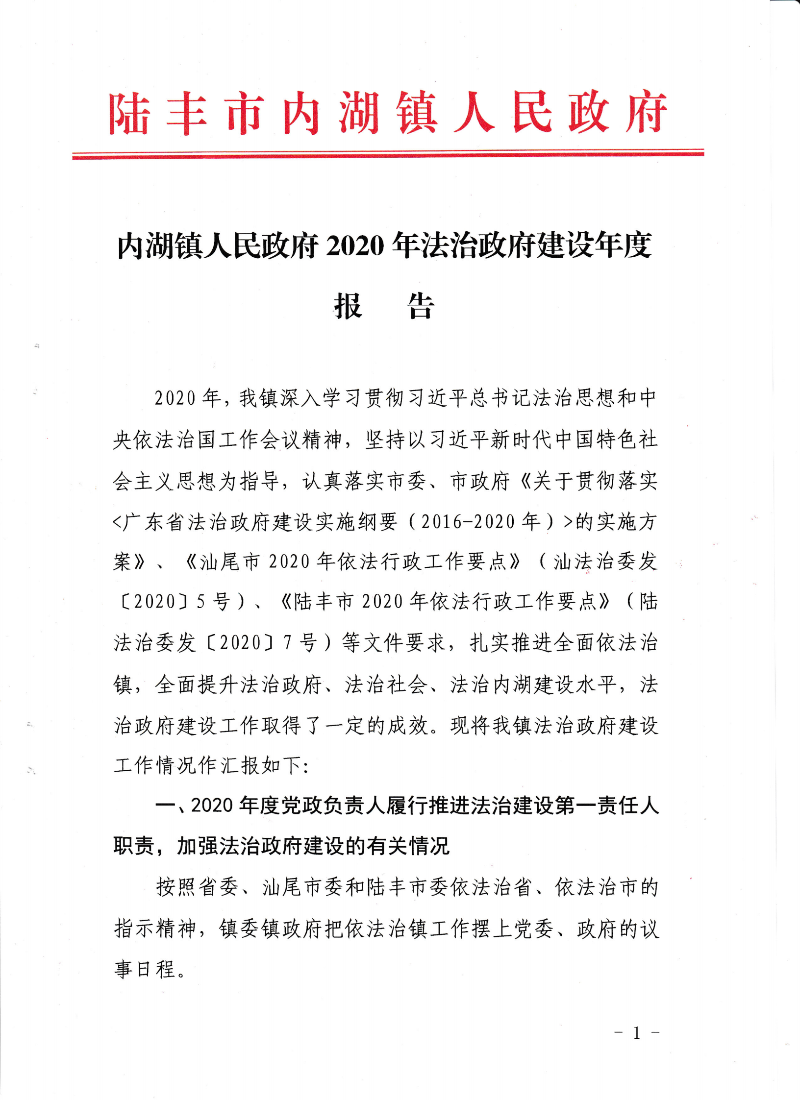 內湖鎮人民政府2020年法治政府建設年度報告_00.png