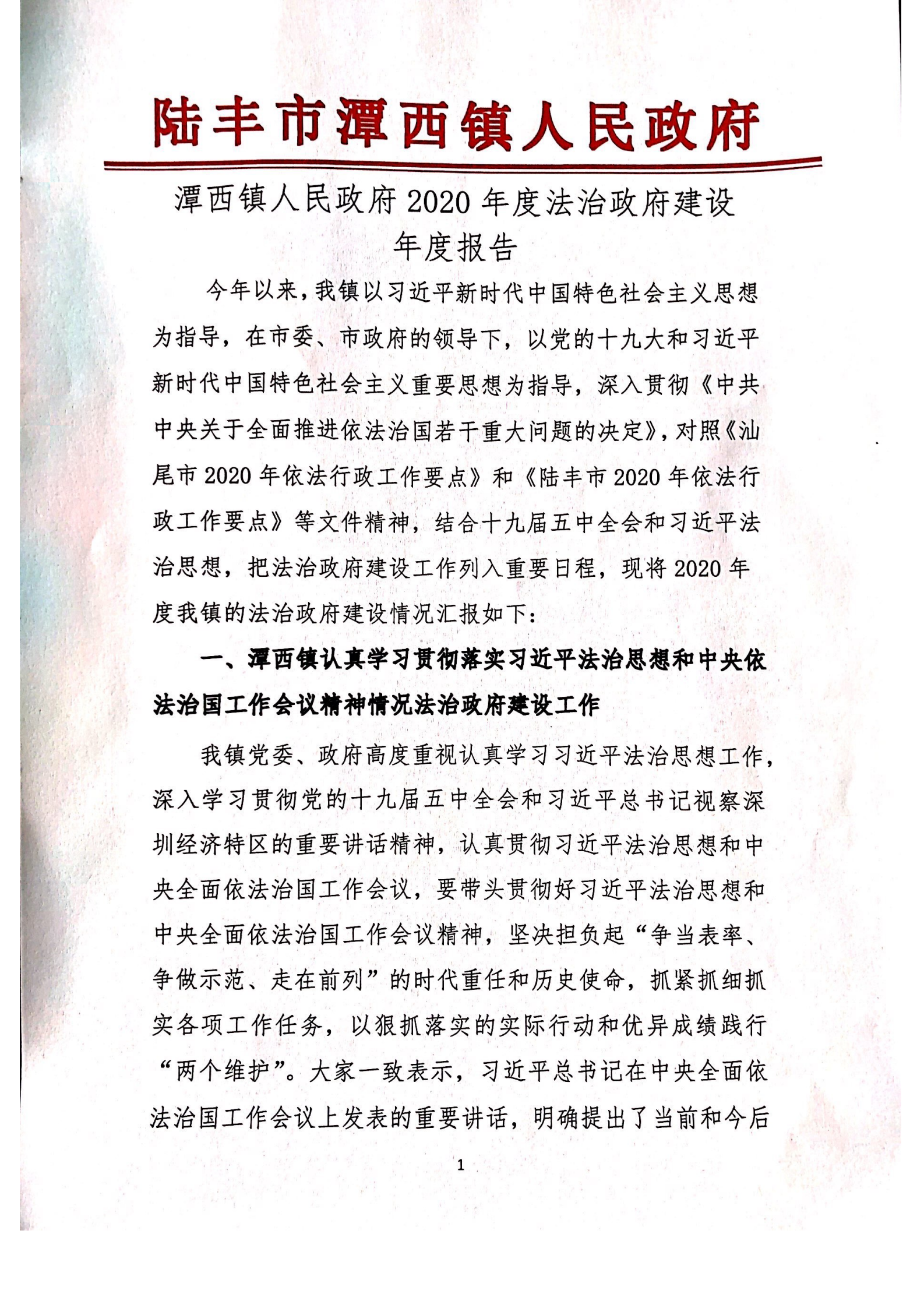 潭西鎮(zhèn)人民政府2020年度法治報告1_00.png