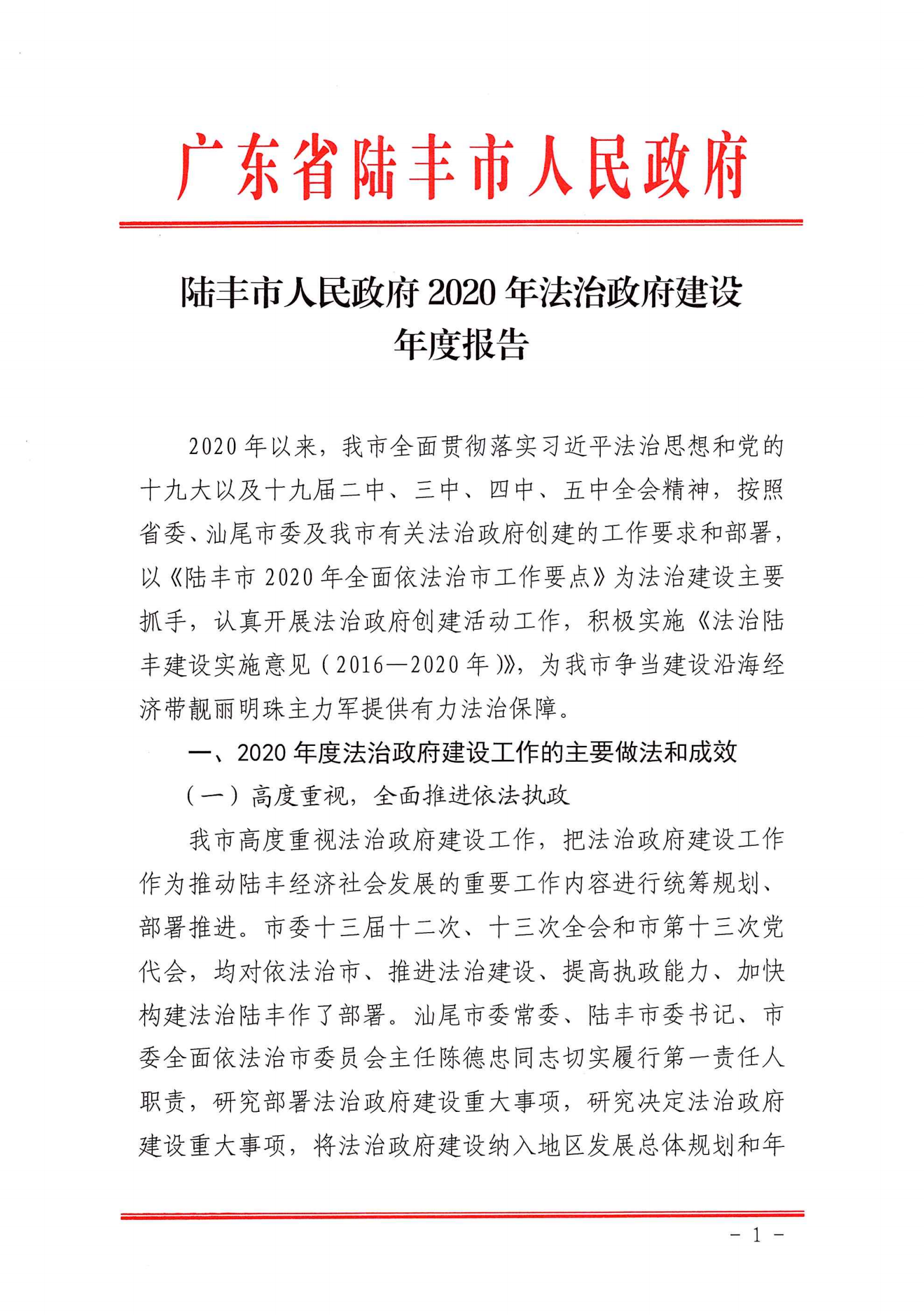 陸豐市人民政府2020年法治政府建設年度報告_00.png